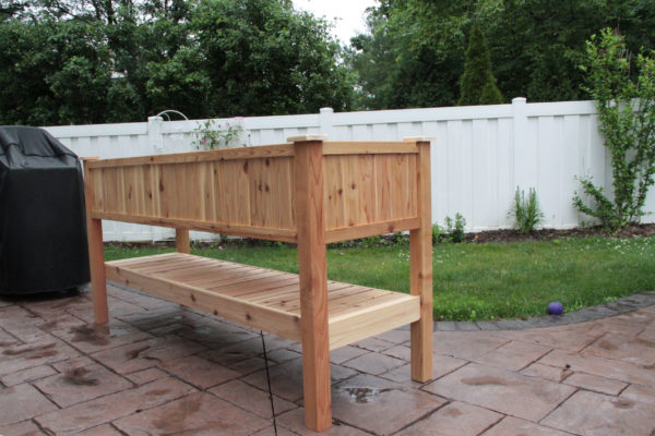 Large Cedar Raised Container Garden Planter with Bottom Shelf - Image 4